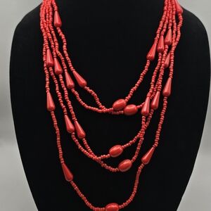 Red Beaded Necklace